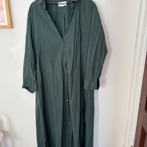 XiRENA Dark Green Boden Shirt Dress (discontinued color)